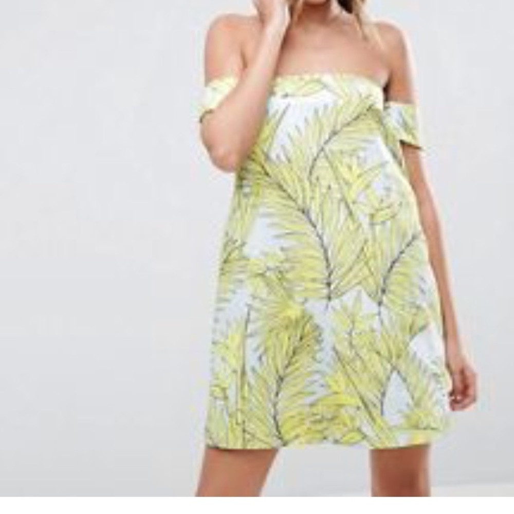 Tropical A line mini dress